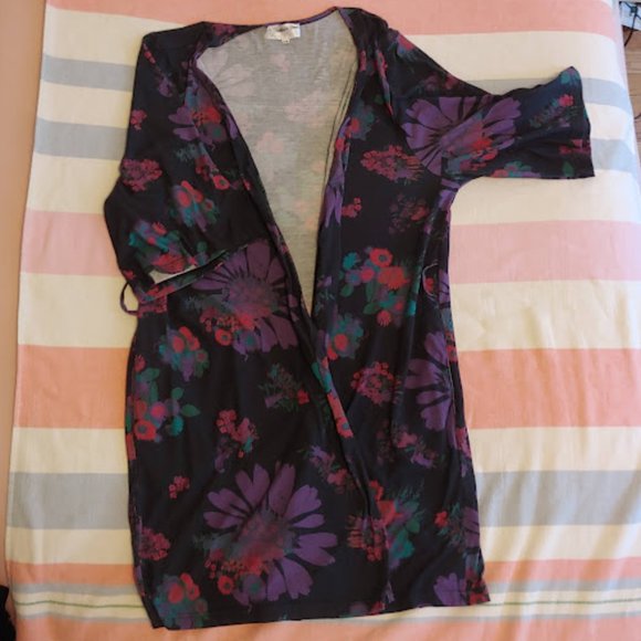 Modcloth Black Floral Lively Lounging Robe - Picture 2 of 8